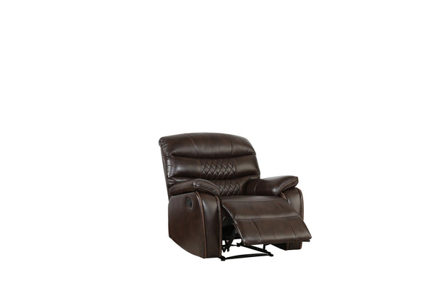 Dark Brown Faux Leather Recliner Chair