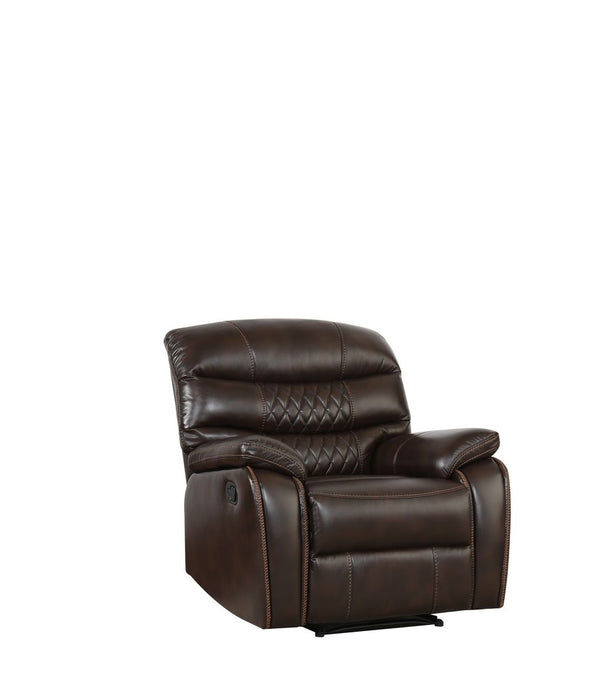 Dark Brown Faux Leather Recliner Chair