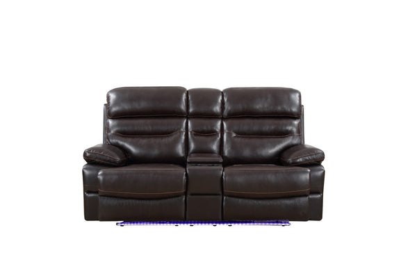 78" X 40" X 41" Brown  Power Reclining Console Loveseat