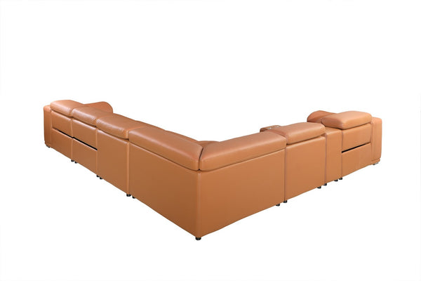 154" X 200" X 162".2 Camel Power Reclining 8PC Sectional