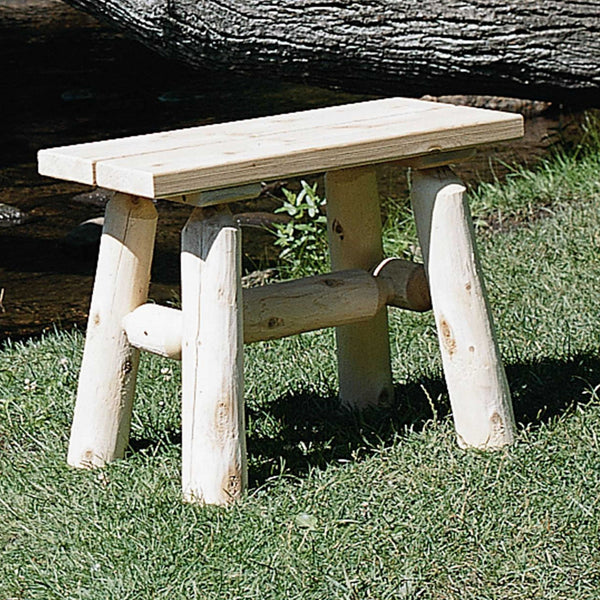 23' X 11' X 18'  Natural Wood End Bench Pair