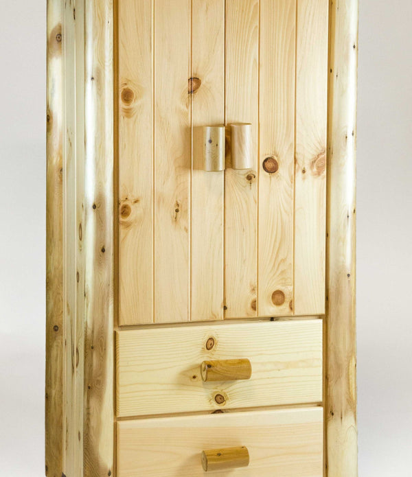 Natural Clear Finish All Wood Armoire