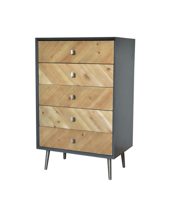 16.75 x 25.5 x 41 Gray Wood Cabinet