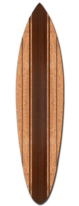 Natural Brown Variegated Stripe Surfboard Wall Art