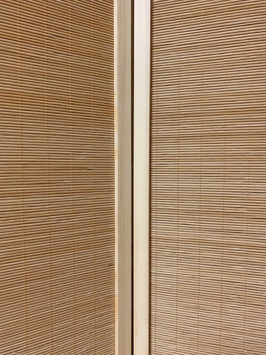 7' Light Bamboo 4 Panel Room Divider Screen