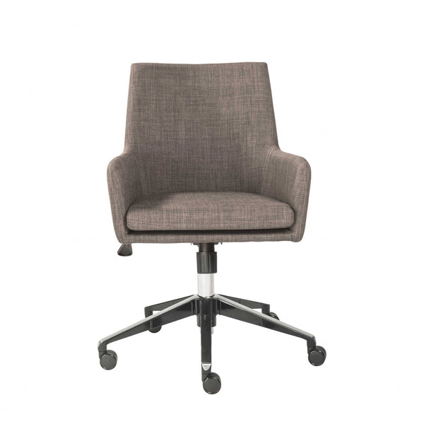 25.60" X 26.97" X 38.98" Office Chair in Dark Gray with Polished Aluminum Base