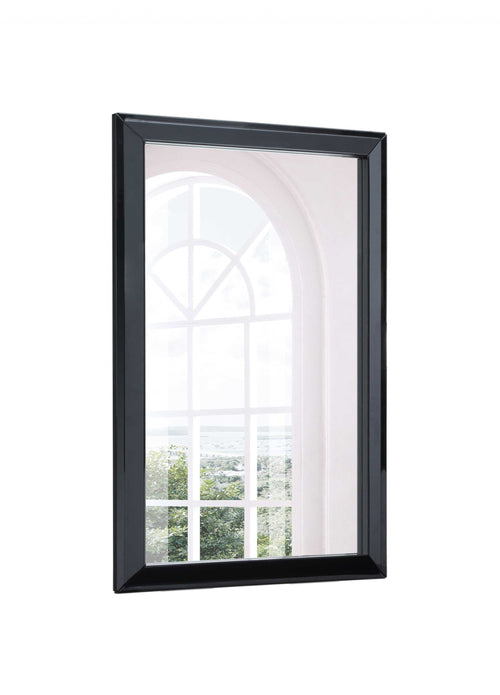 32 X 2 X 51 Gloss Black Glass Mirror