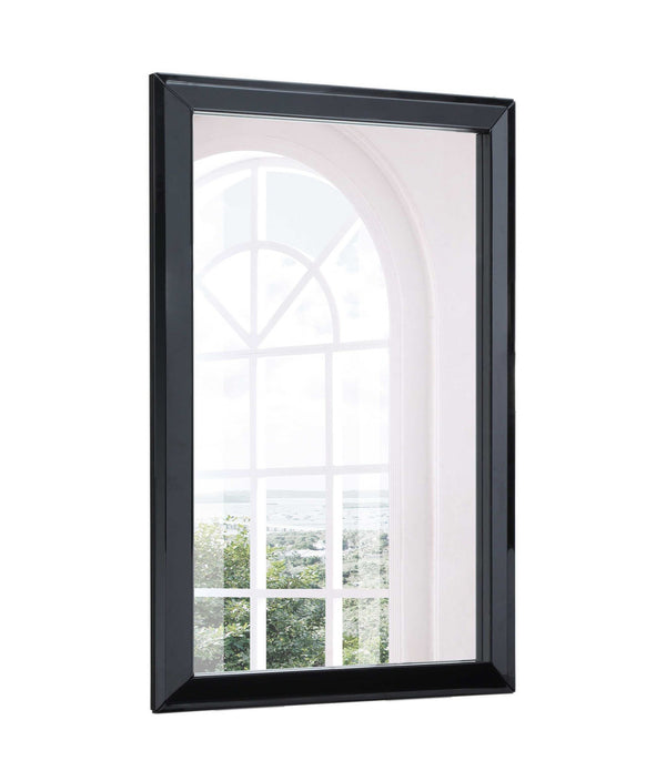 32 X 2 X 51 Gloss Black Glass Mirror