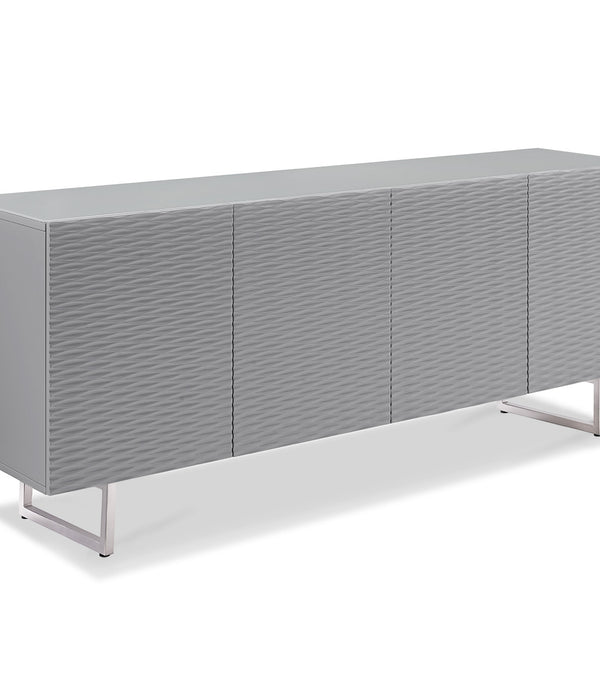 79 X 18 X 32 Gray Metal Buffet