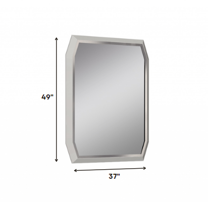 37 X 2.2 X 49 Taupe Glass Mirror