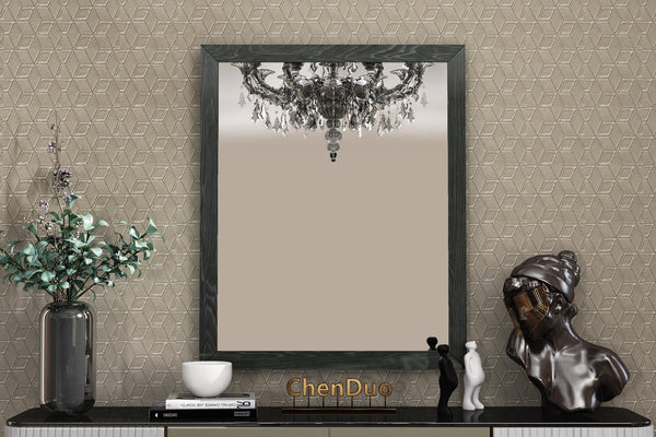 36 X 1 X 44 Gloss Gray Glass Mirror