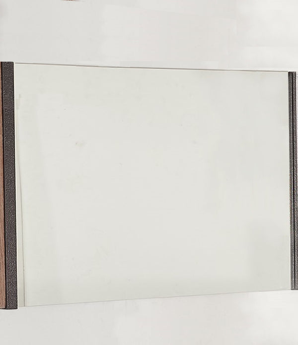 51 X 3.5 X 35 Natural Veneer Metal Mirror