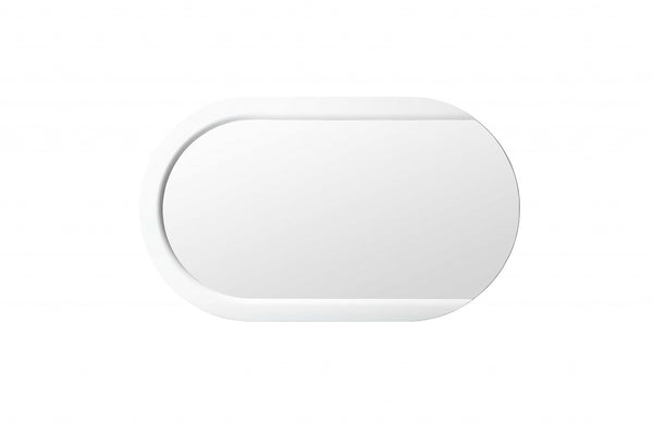 53 X 31 X 2 White Stainless Steel Mirror