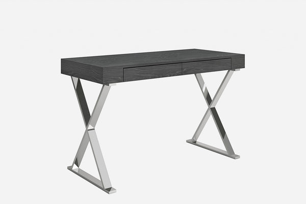 47 X 22 X 29 Grey Stainless Steel Desk