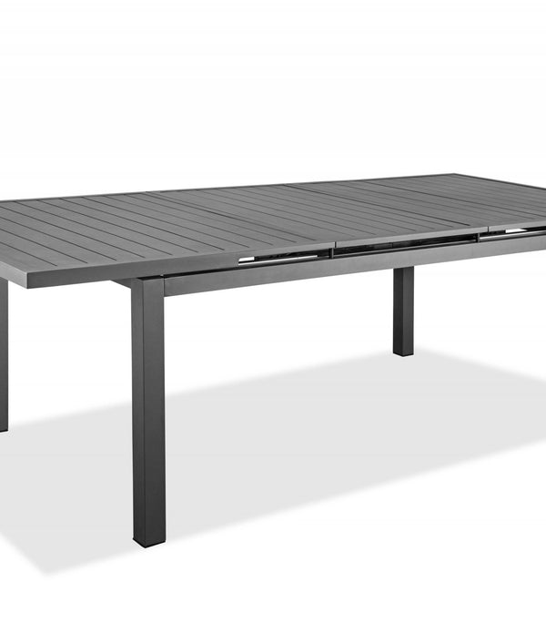 71 X 43 X 30 Gray Aluminum Extendable Dining Table