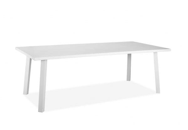 87 X 39 X 29 White Aluminum Dining Table