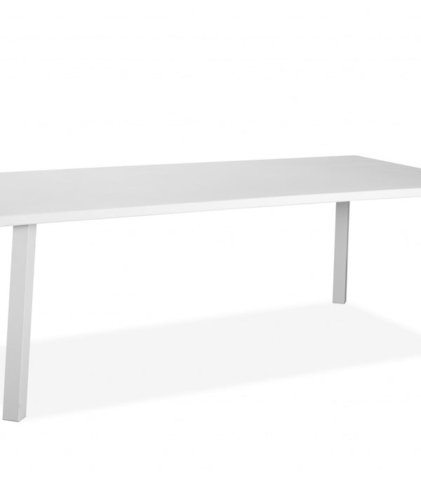 87 X 39 X 29 White Aluminum Dining Table