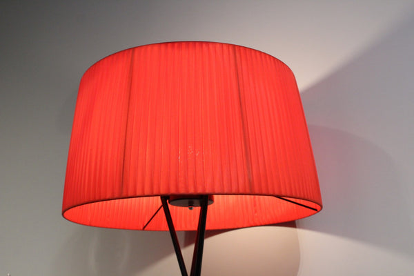 20 X 20 X 69 Red Metal Floor Lamp