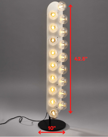 10 X 42.5 White Aluminum Floor Lamp