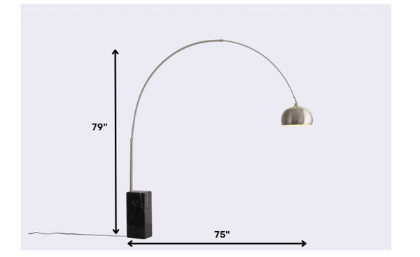 75 X 79 Black Aluminum Floor Lamp