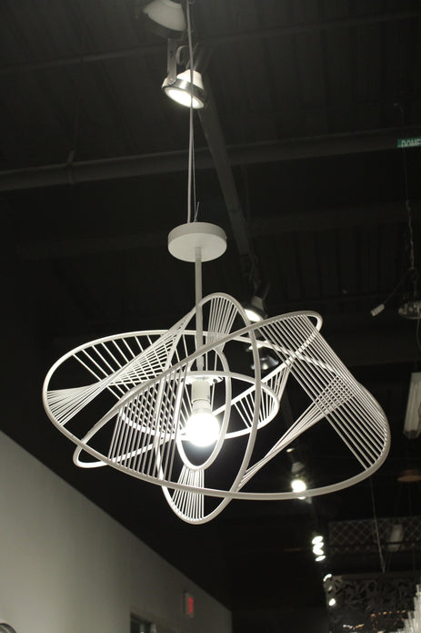 33 X 16.5 White Aluminum Pendant Lamp