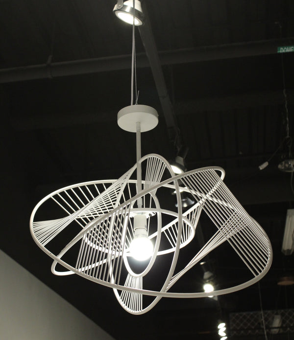 33 X 16.5 White Aluminum Pendant Lamp