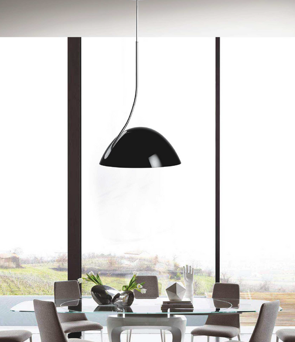 19 X 19 X 40.5 Black Aluminum Pendant Lamp