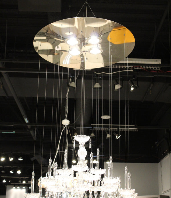 26 X 26 X 43 Clear Crystal Glass Pendant Lamp