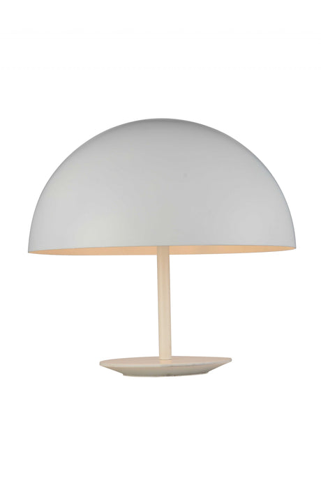 16 X 16 X 16 White Aluminum Table Lamp