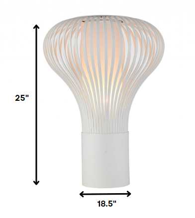 18.5 X 18.5 X 25 White Carbon Steel Table Lamp