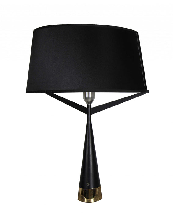 16 X 16 X 24 Black Carbon Steel Table Lamp