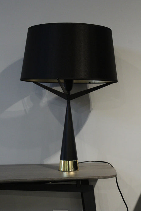 16 X 16 X 24 Black Carbon Steel Table Lamp