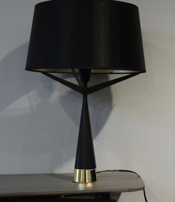 16 X 16 X 24 Black Carbon Steel Table Lamp