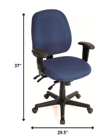 29.5" x 26" x 37" Navy Tilt Tension Control Fabric Chair