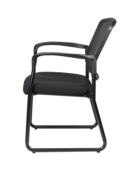 25.5" x 23.5" x 35.5"Black Mesh Fabric Guest Chair