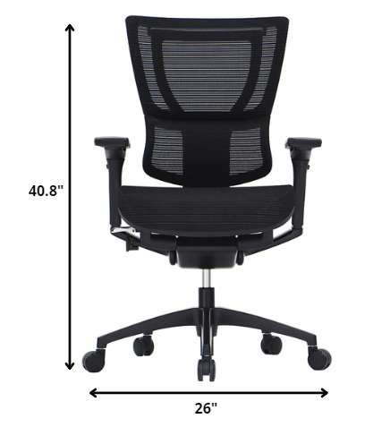 26" x 26" x 40.8" Black Mesh Tilt Tension Control Chair