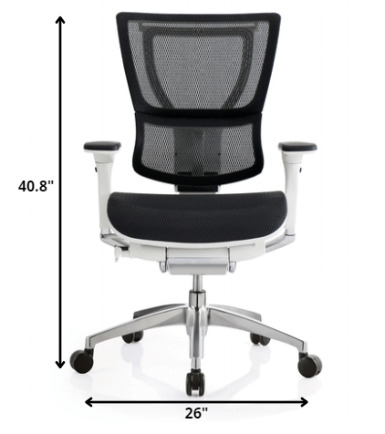 26" x 26" x 40.8" White Mesh Tilt Tension Control Chair