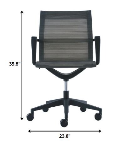 23.8" x 20.8" x 35.8" Charcoal Mesh Flex Tilt Chair