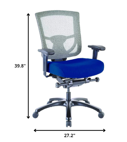 27.2" x 25.6" x 39.8" Blue Mesh/Fabric Chair