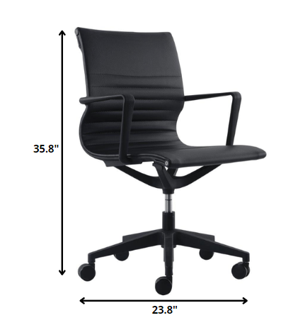 23.8" x 20.8" x 35.8" Black Vinyl Flex Tilt Chair