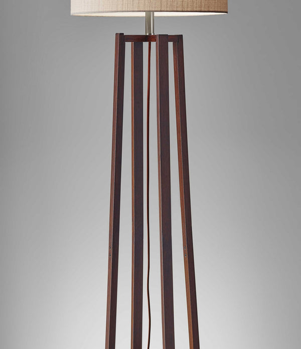 Modern Walnut Birch Wood Floor Lamp