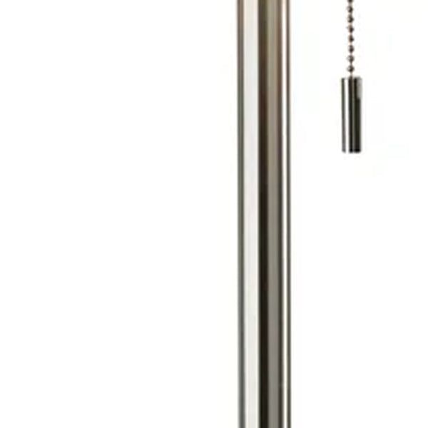 Floor Lamp Brushed Steel Metal Teardrop Base