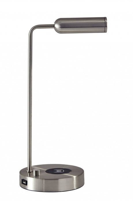 Ultra Sleek Brushed Steel Metal LED Desk Lamp