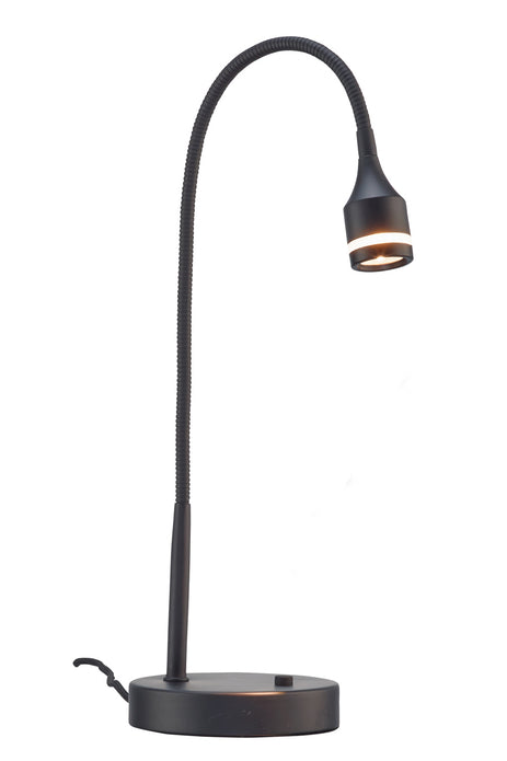 Matte Black Metal LED Adjustable Desk Lamp