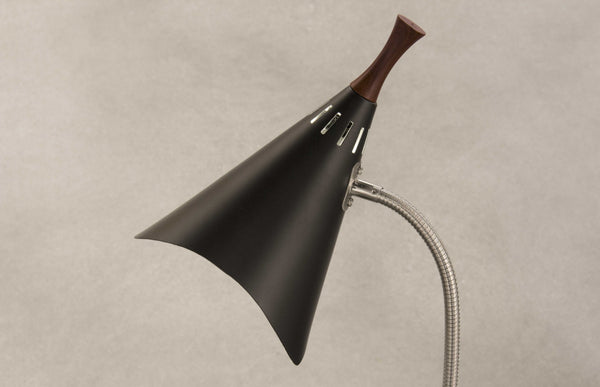 Matte Black Metal Gooseneck Adjustable Desk Lamp