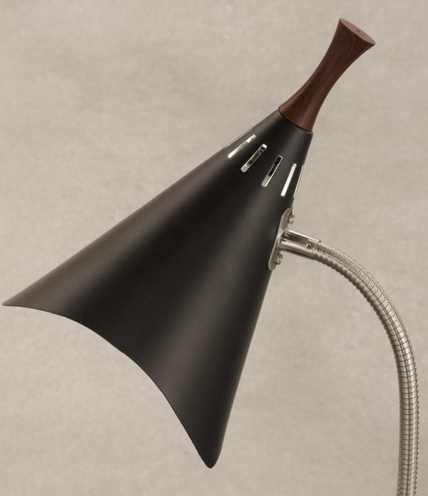 Matte Black Metal Gooseneck Adjustable Desk Lamp