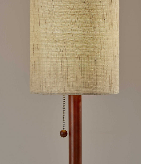 Slim Silhouette Walnut Wood Table Lamp