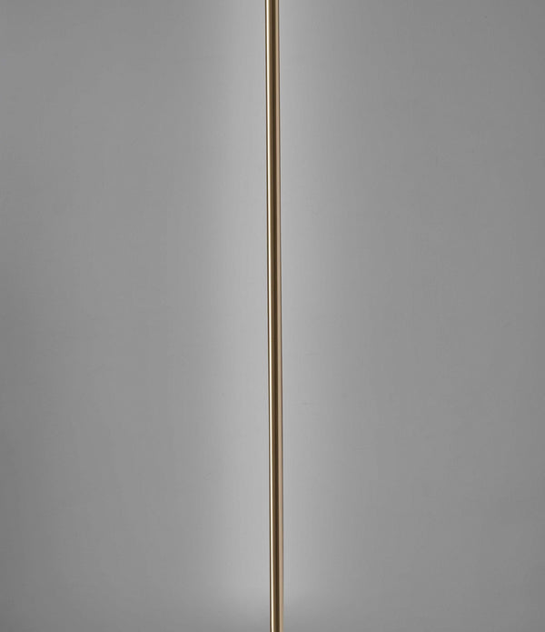 Minimalist Ambient Glow LED Floor Lamp with Dimmer in Antique Brass and Black Marble