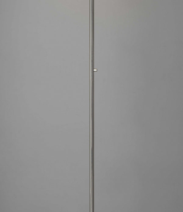 Brushed Steel Metal LED Torchiere with White Frosted Tube Glass Shade