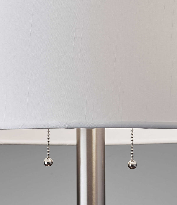 Classic Brushed Steel Metal Table Lamp